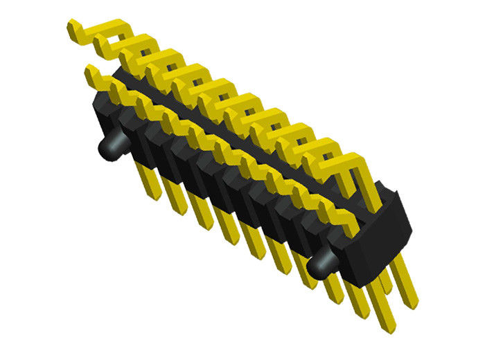 Dubbele van de Kopbal Horizontale SMT van de Rijspeld het Type 2x20 Zwarte 1.27mm van de Speldkopbal