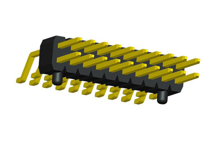 Dubbele van de Kopbal Horizontale SMT van de Rijspeld het Type 2x20 Zwarte 1.27mm van de Speldkopbal