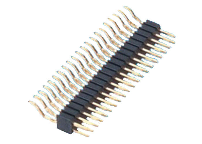 Dubbele van de Kopbal Horizontale SMT van de Rijspeld het Type 2x20 Zwarte 1.27mm van de Speldkopbal