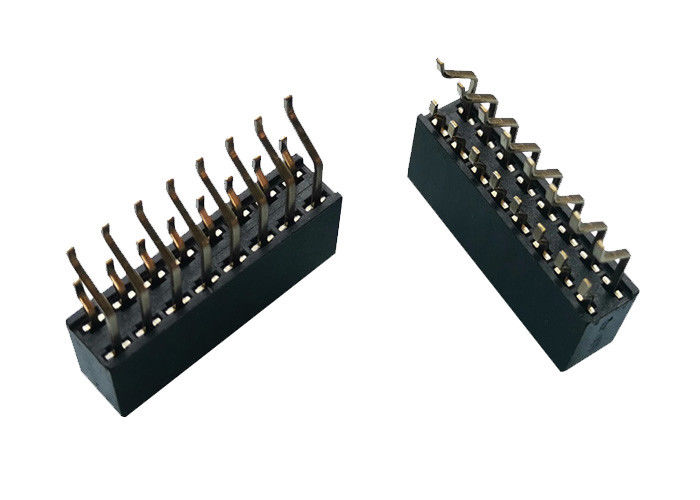 Horizontale Dubbele Schakelaar 2.54mm SMT-Type 16 van de Rij Vrouwelijke Kopbal Speld