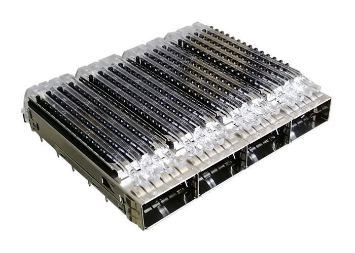 De Kooischakelaar Vier Havens ISO 9001 ISO 14001 van Ganged Qsfp28 SFP van de koperlegering keurt goed